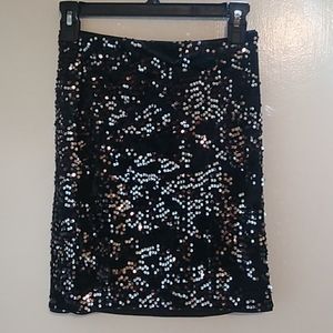 Sequined Velour Skirt
